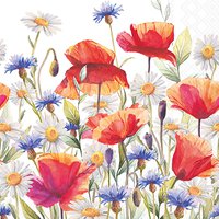 Kitchen Tea Towel - 'Poppies & Cornflowers' by Ambiente