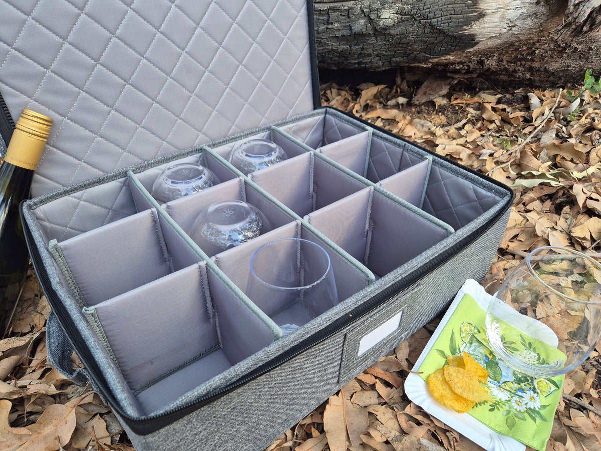 Storage for Mugs or Glasses - Perfect for Picnics