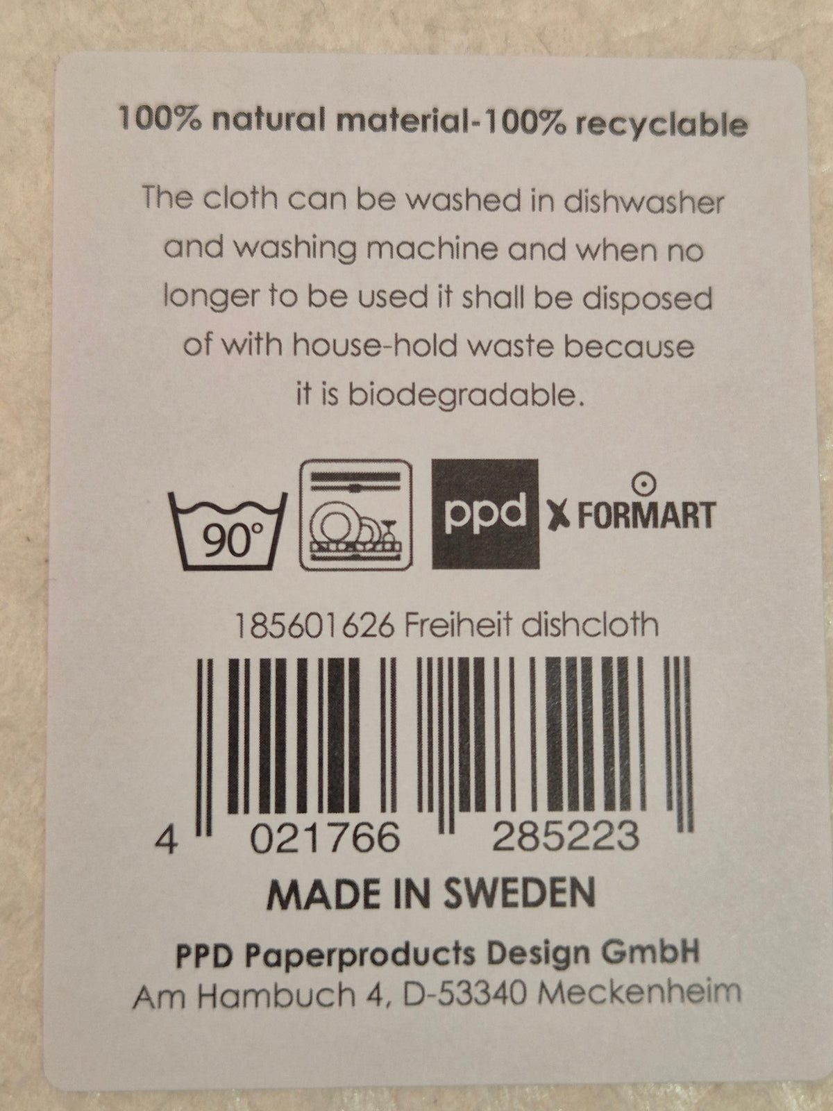 Swedish Kitchen Dish Cloth - 100% Natural Material - 100% Recyclable
