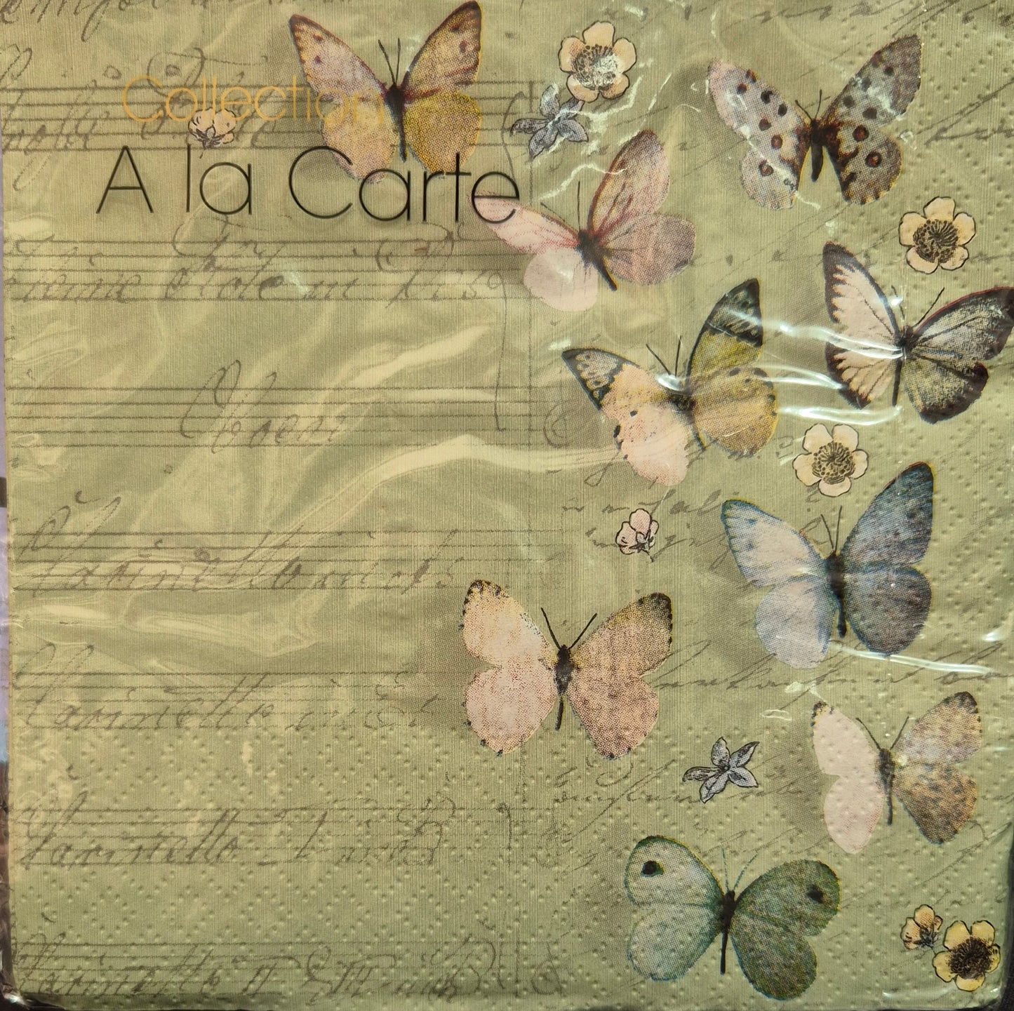 Collection a la Carte Petit Pappilons Mint Serviettes