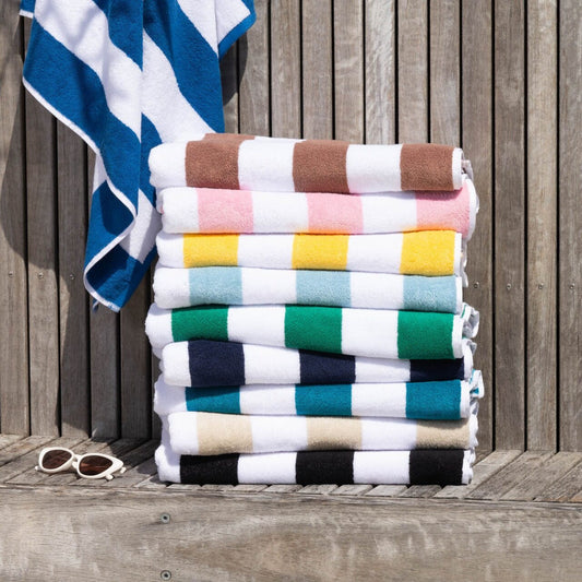 Striped Cabana Cotton Terry Beach Towels