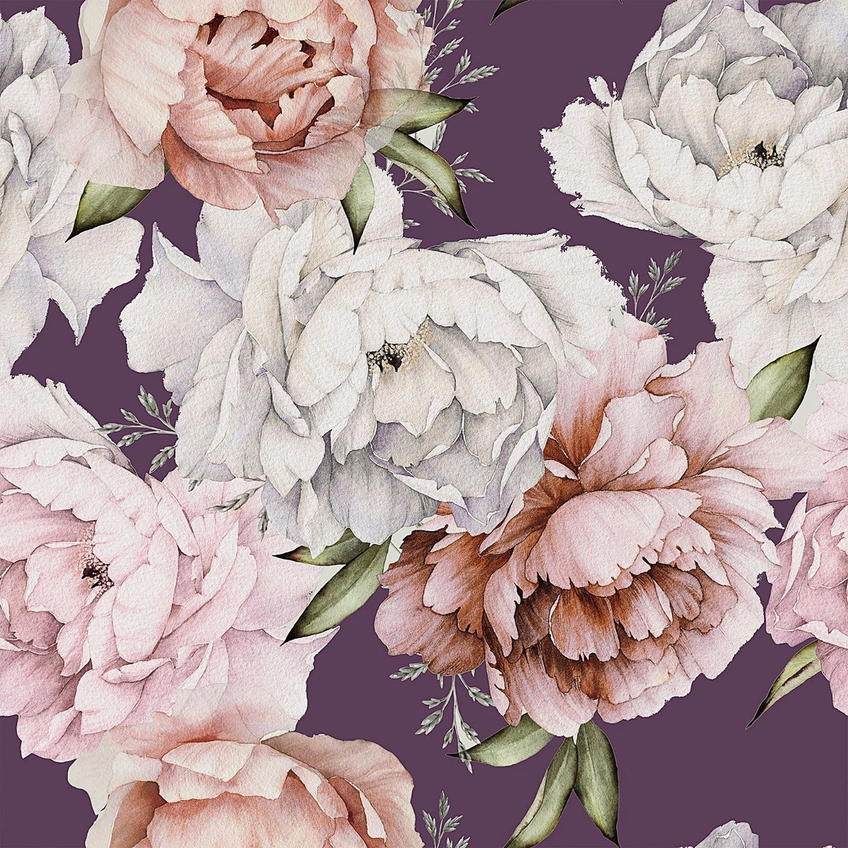 Fasana Peonies on Lilac Serviettes