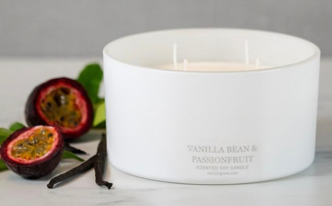 Extra Large Soy Wax Candle with 4 Wicks