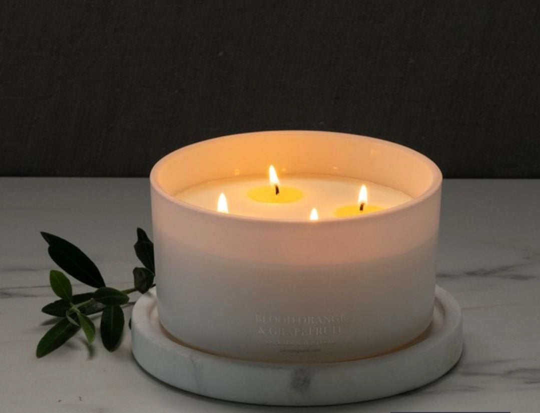 Extra Large Soy Wax Candle with 4 Wicks