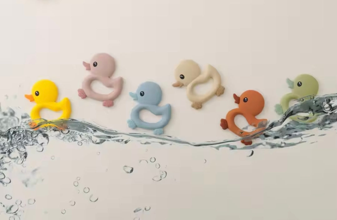 Silicone Duck Teething Ring