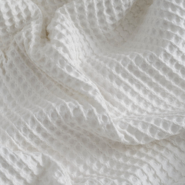 White Luxury Cotton Waffle Blanket