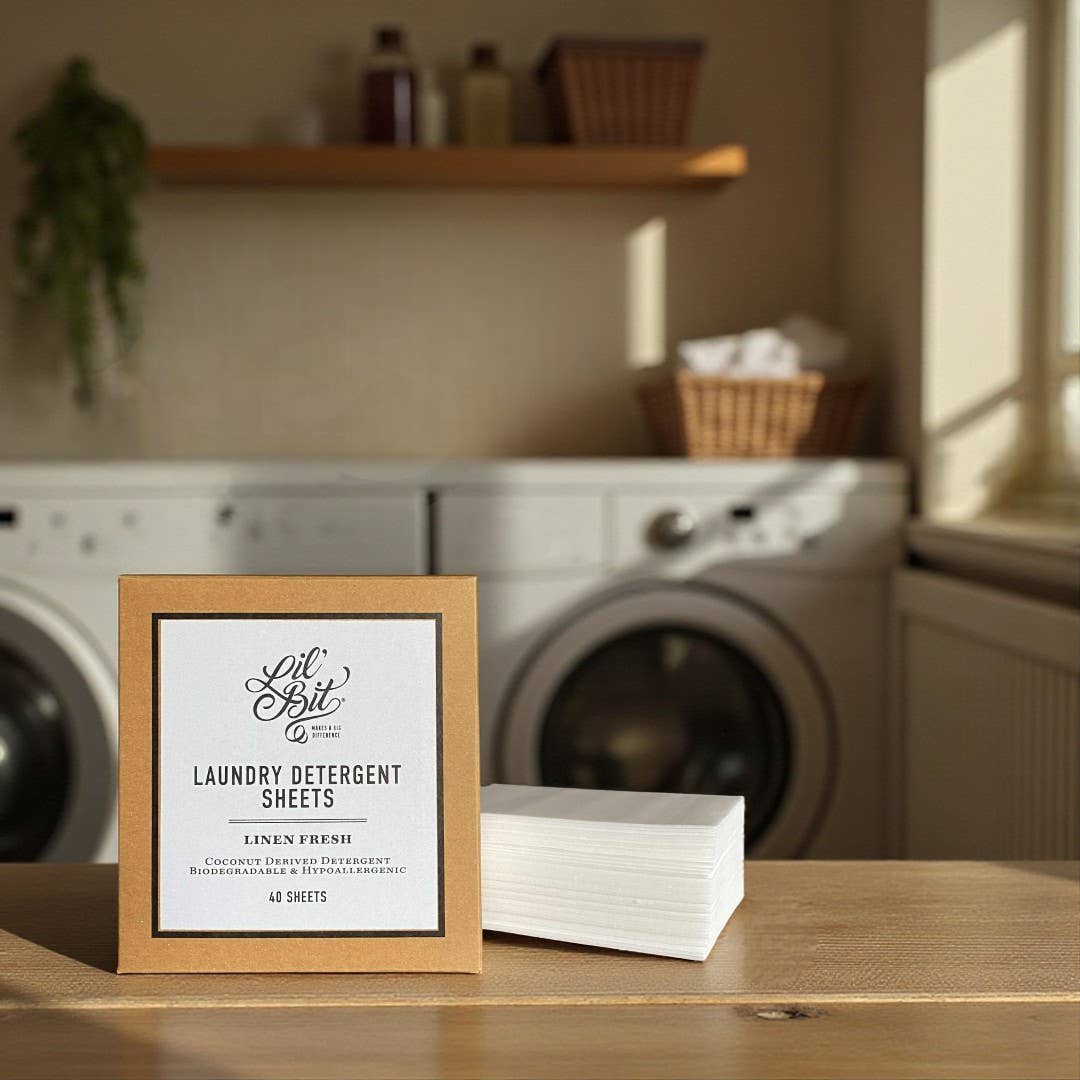 Laundry Detergent Sheets - Fresh Linen (40 sheets) - by Lil'Bit Better