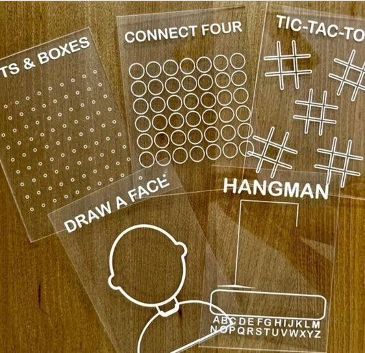 Reusable Game Board Squares in Travel Pack