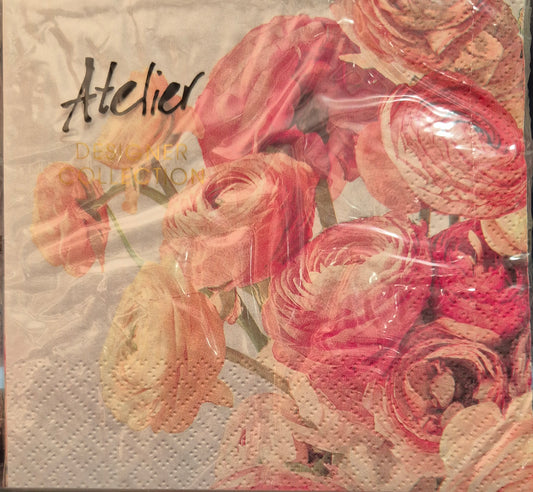 Atelier Pink Peonies  Serviettes