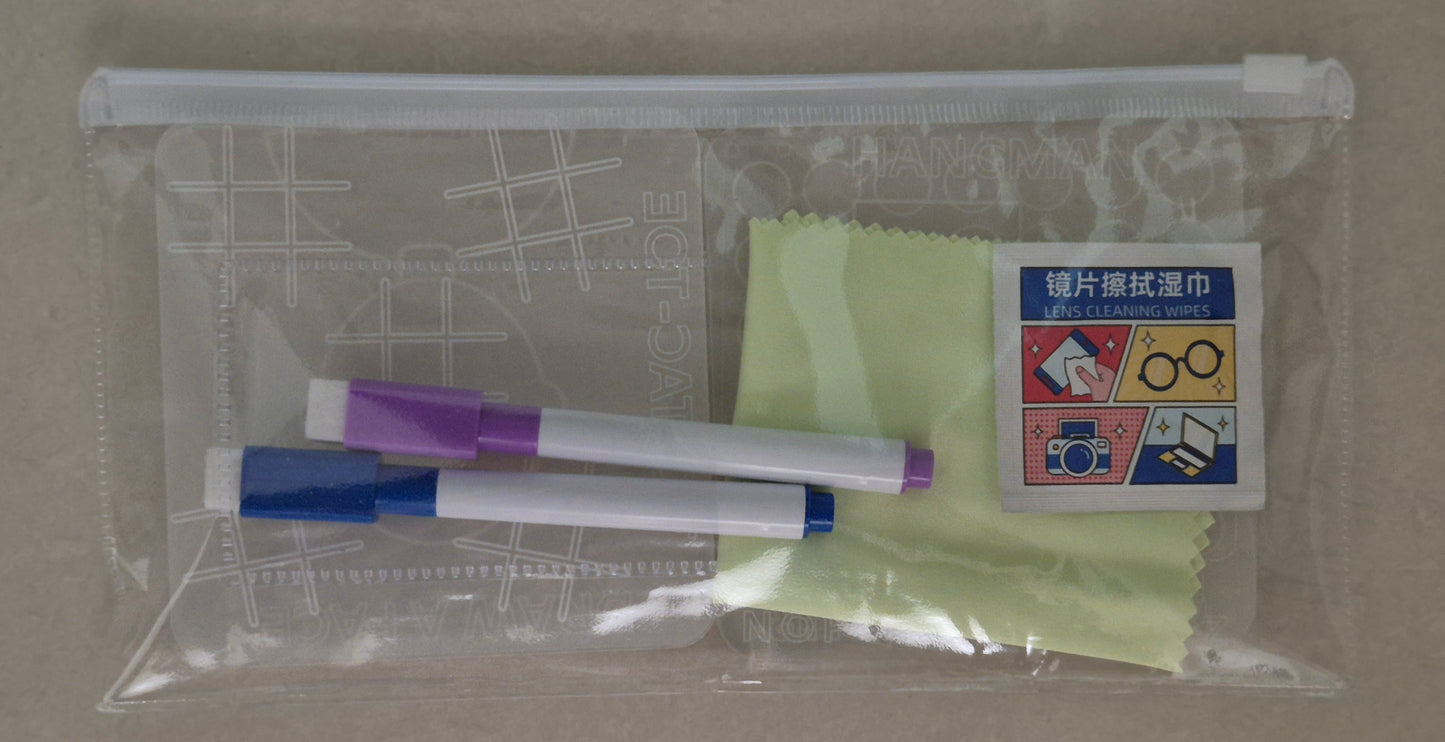 Reusable Game Board Squares in Travel Pack