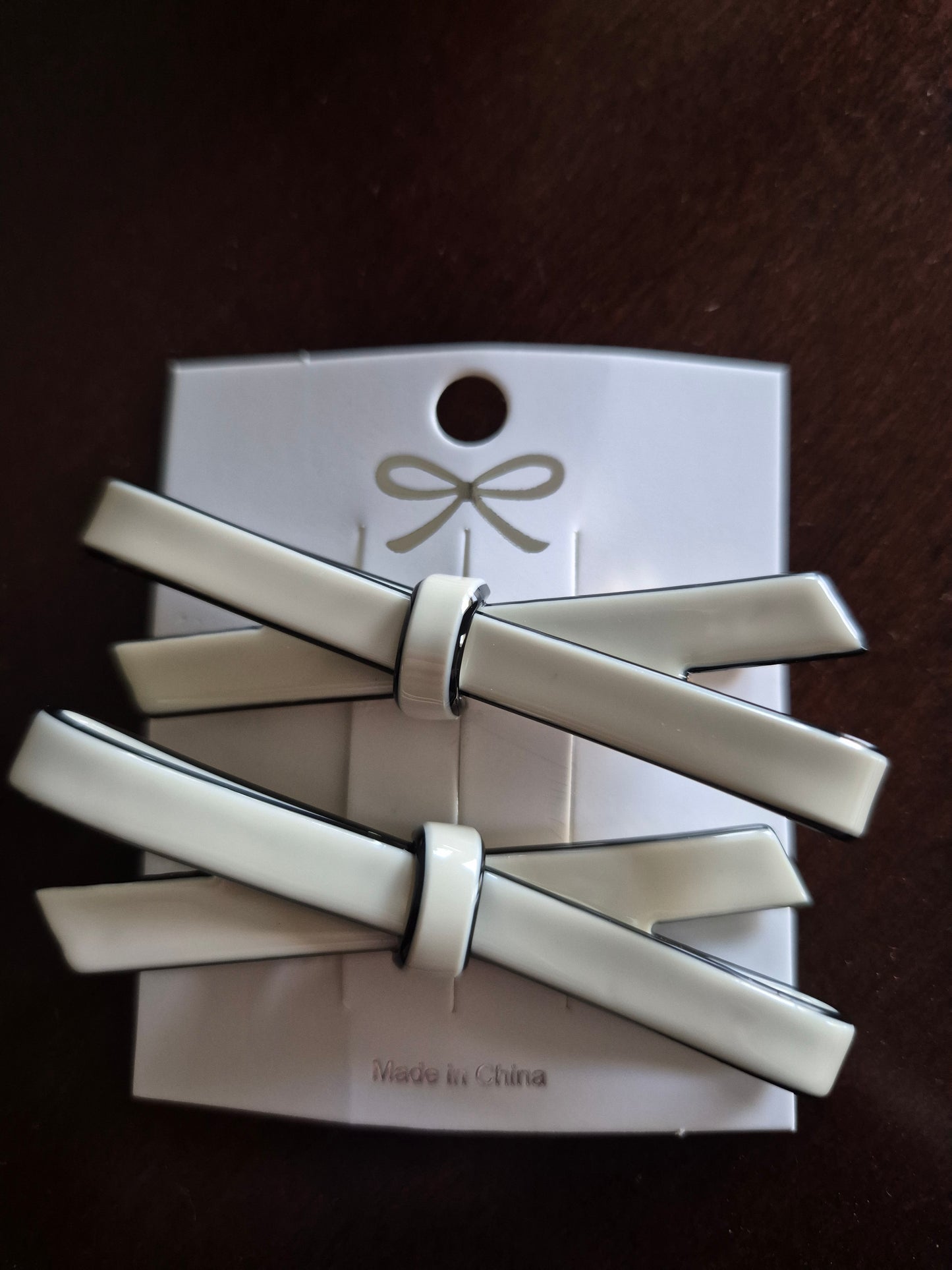Resin Bow on Alligator Clip - Pair