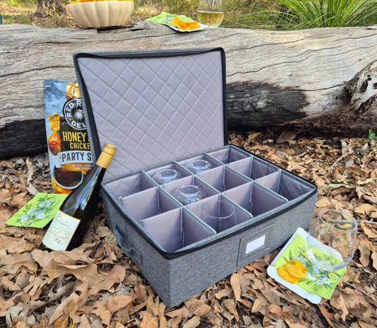 Storage for Mugs or Glasses - Perfect for Picnics