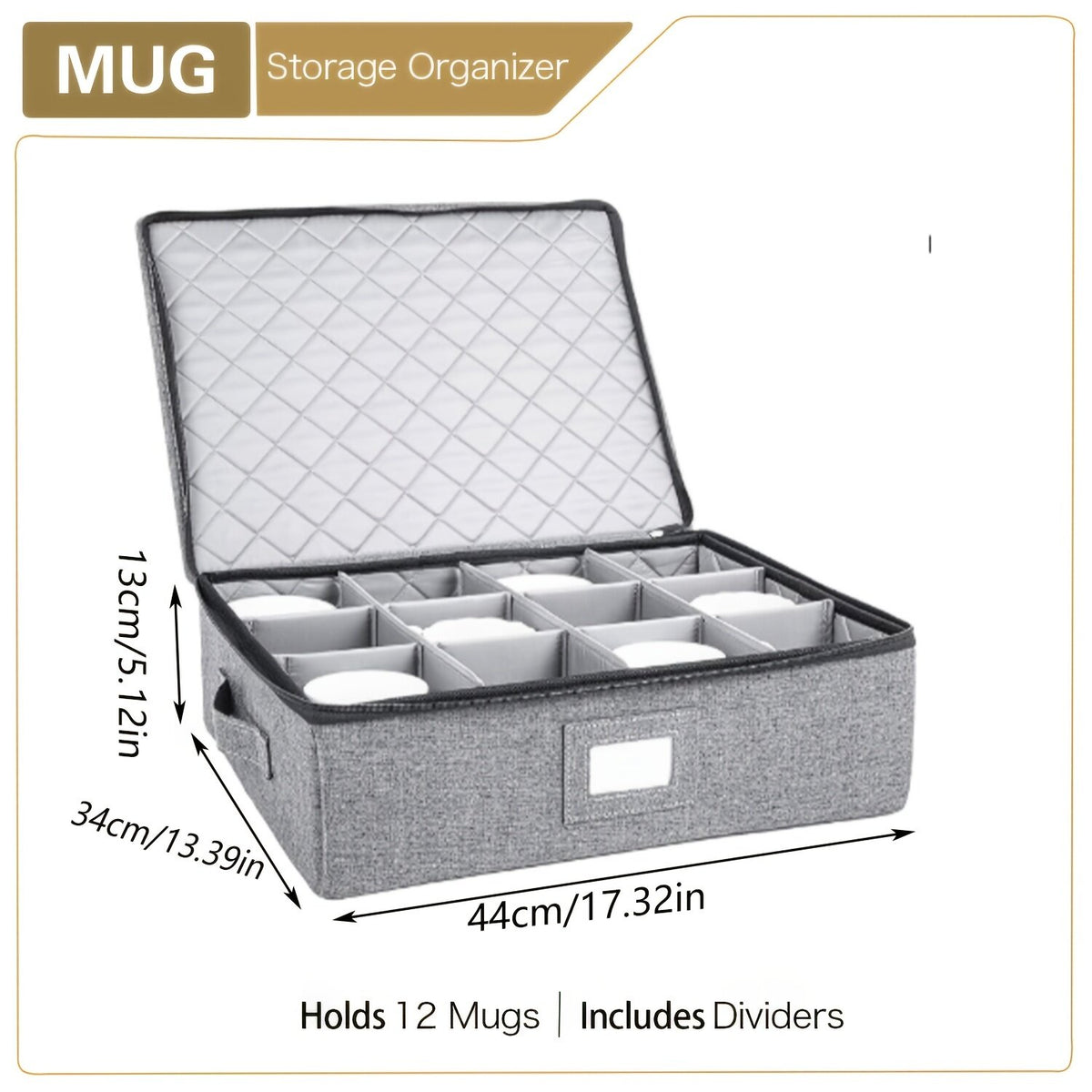 Storage for Mugs or Glasses - Perfect for Picnics