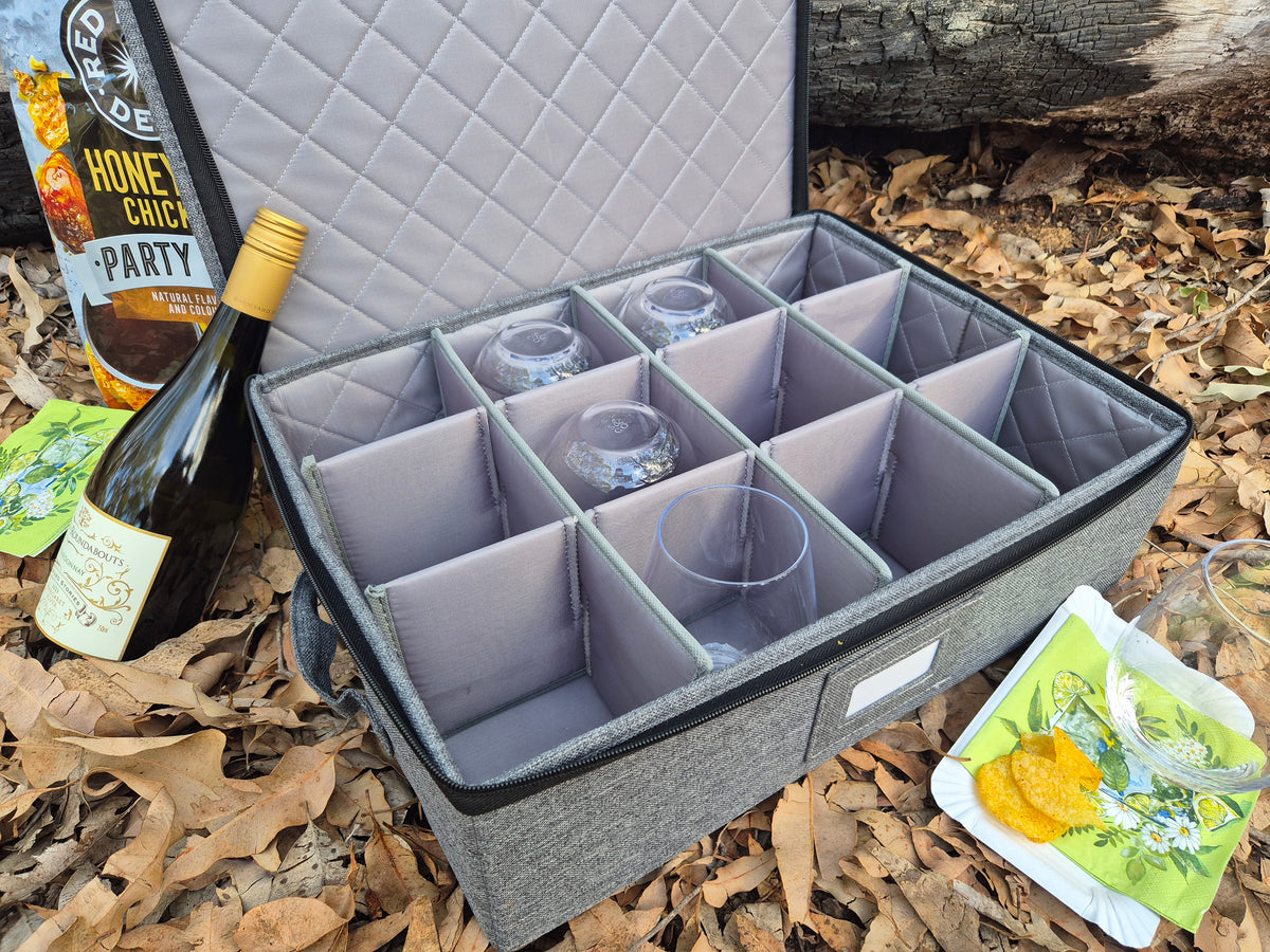 Storage for Mugs or Glasses - Perfect for Picnics