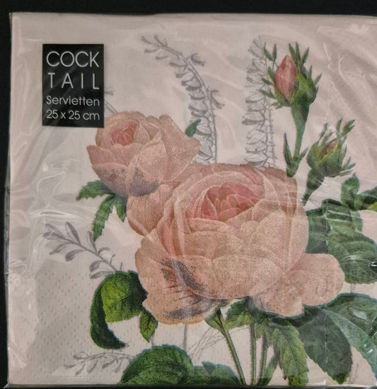 Peach Rose Serviettes